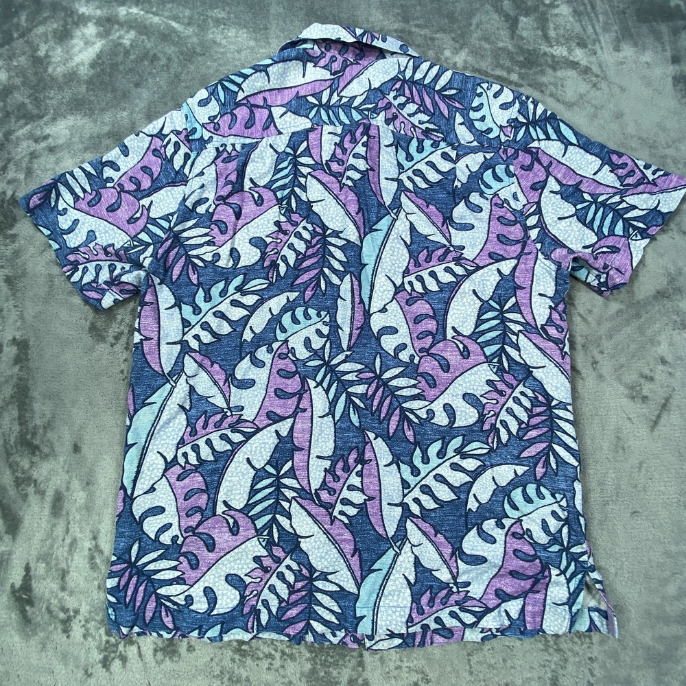 Tommy Bahama Shirt Men Medium Silk Blend Floral Aloha Dad Vacation Summer Cruise - Picture 8 of 8